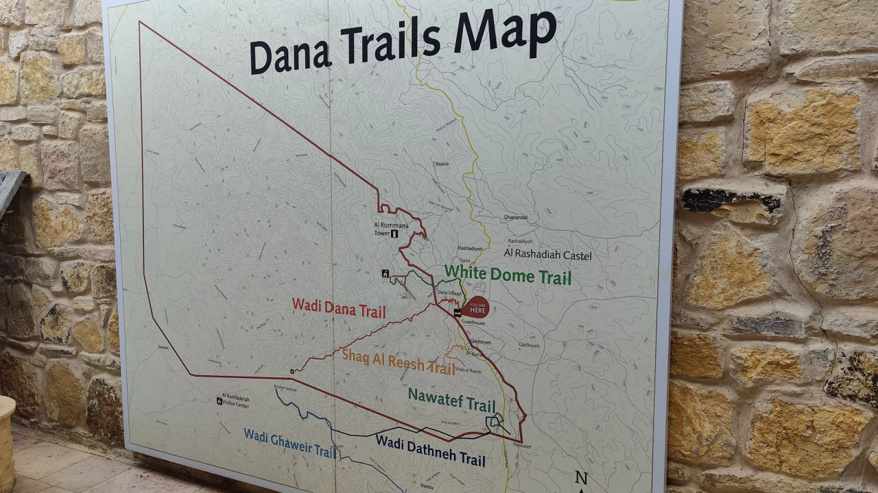 De wandelroutes vanuit het dorp Dana - Reiskick
