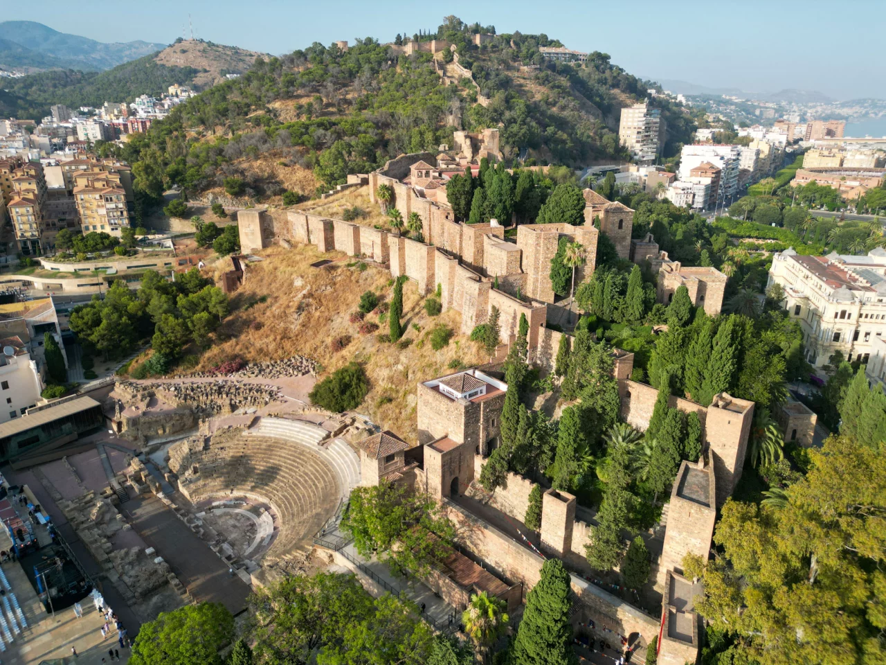 drone foto Alcazaba Malaga Spanje - Reiskick
